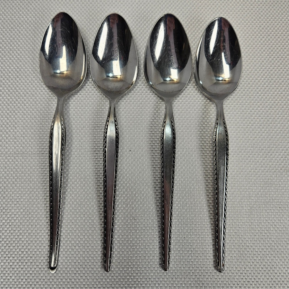 National Stainless Granada Spoons Set of 4 Japan MCM